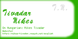 tivadar mikes business card